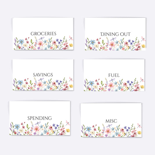 WILD FLOWERS CASH SAVING INSERT x 1
