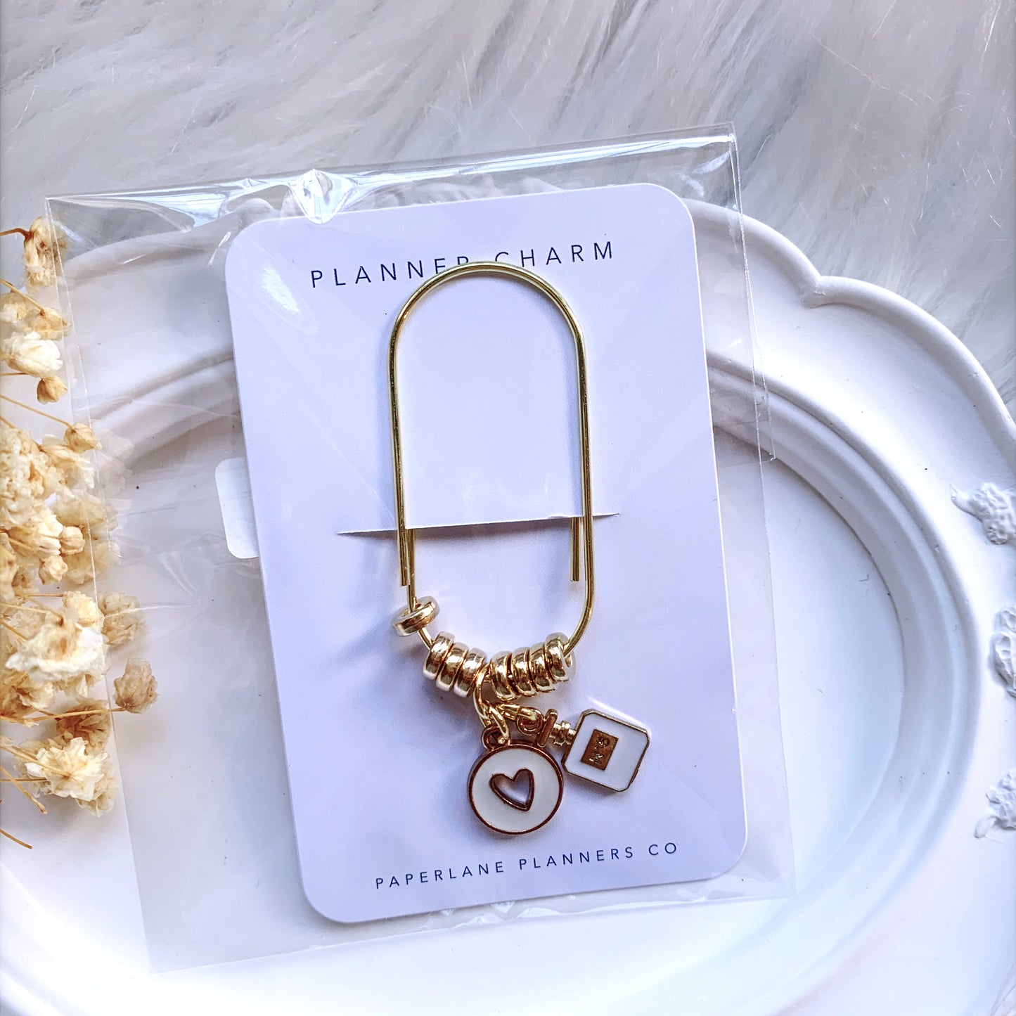HEART CHARM LARGE PAPER CLIP