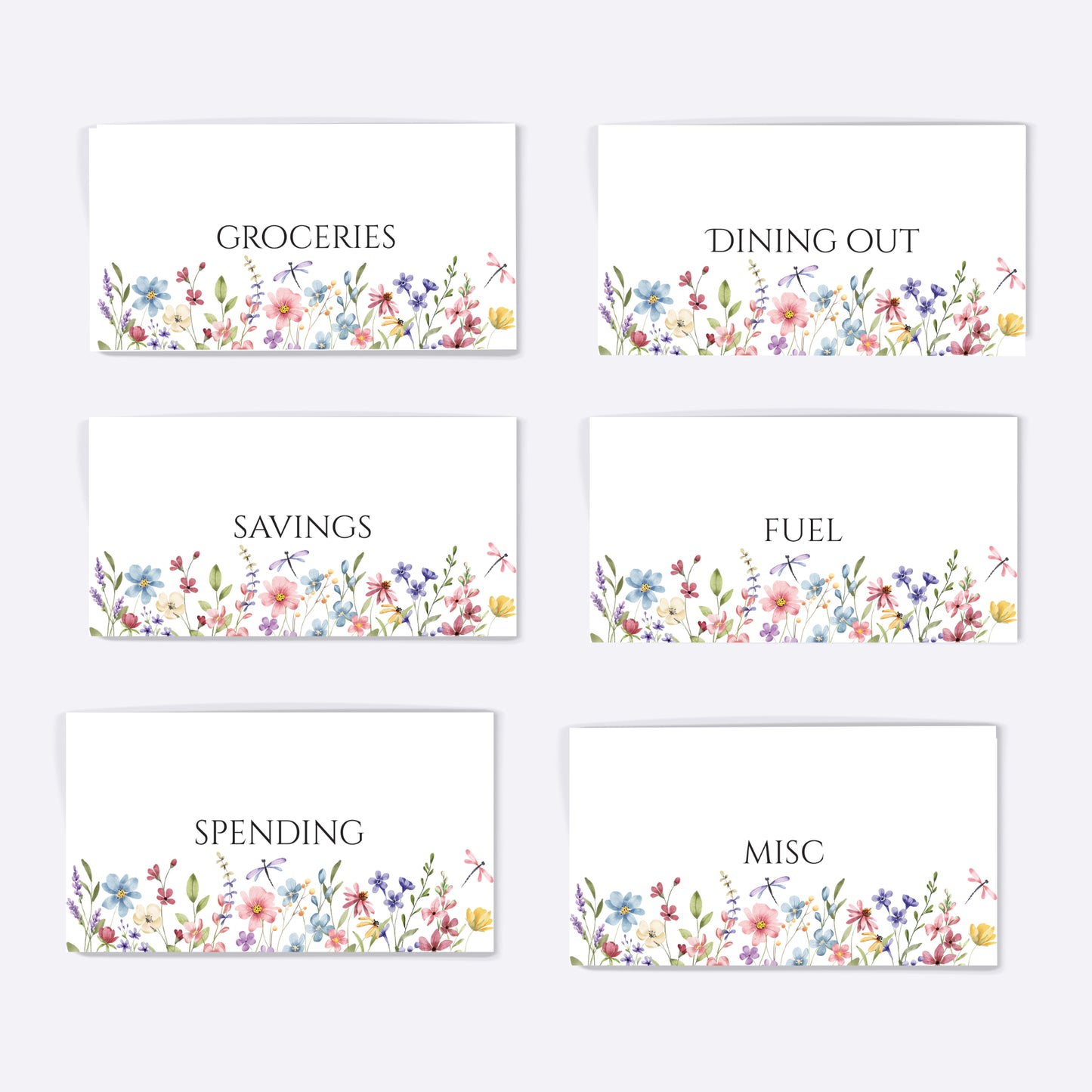 WILD FLOWERS CASH SAVING INSERT x 1