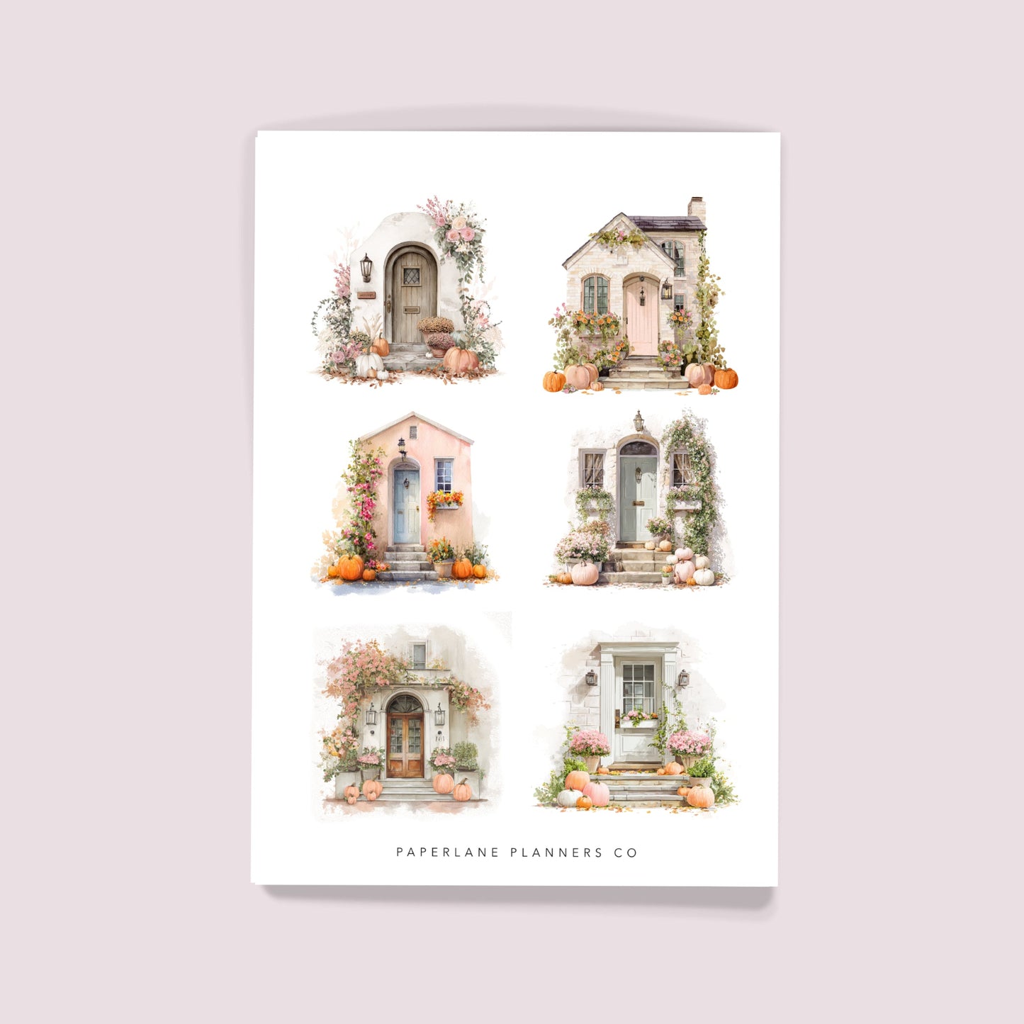 Planner sticker sheet Autumn themed -  Paperlane Planners Co