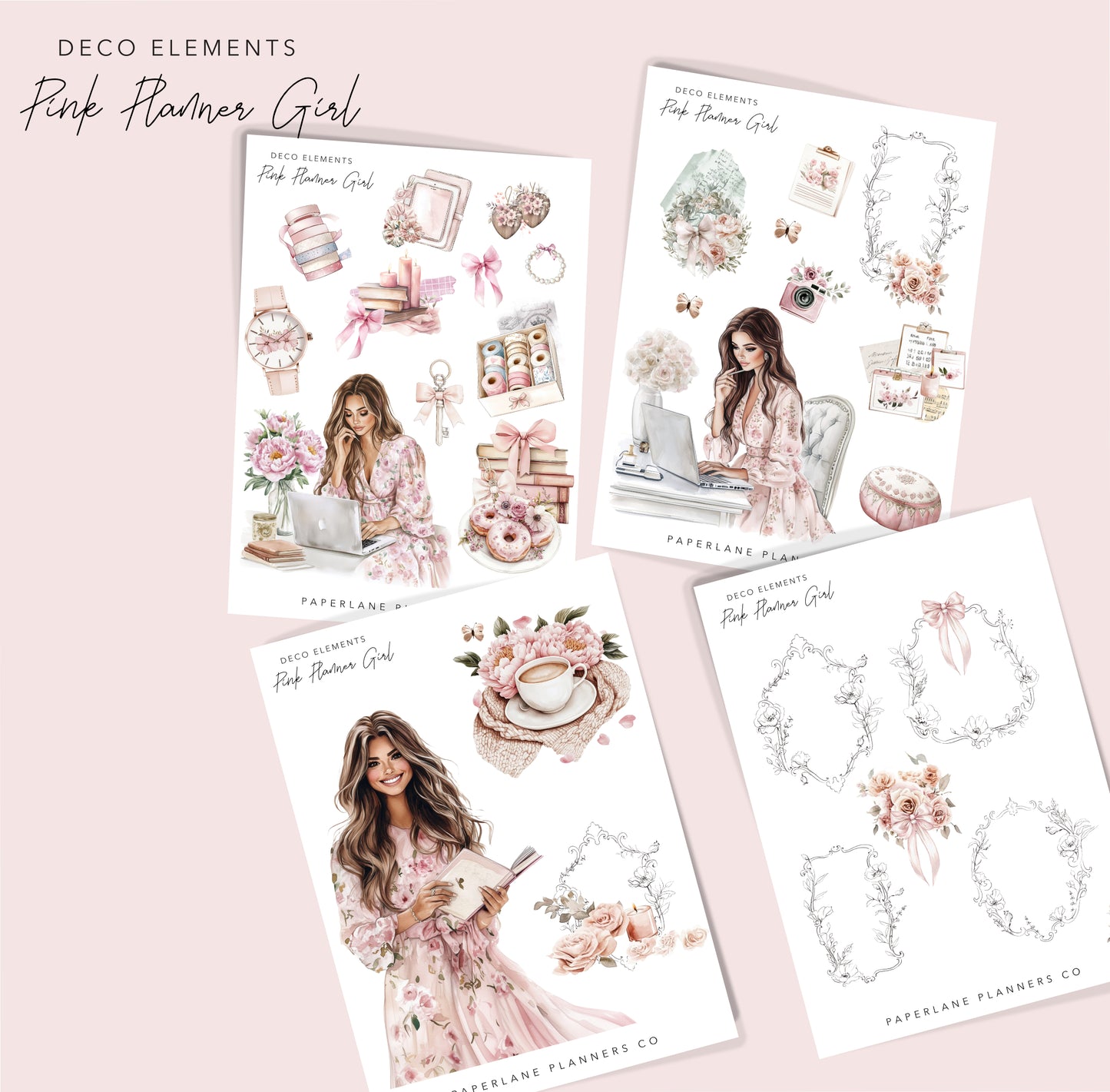 Decorative Planner sticker elements, Planner accessories 