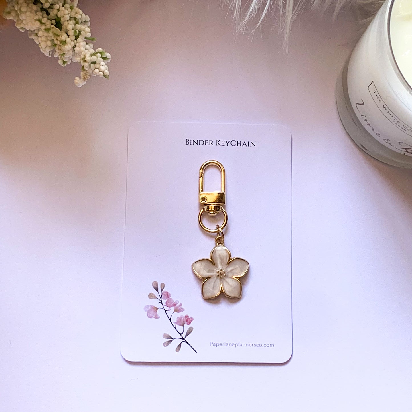 Floral Planner Clip - Paperlane Planners Co