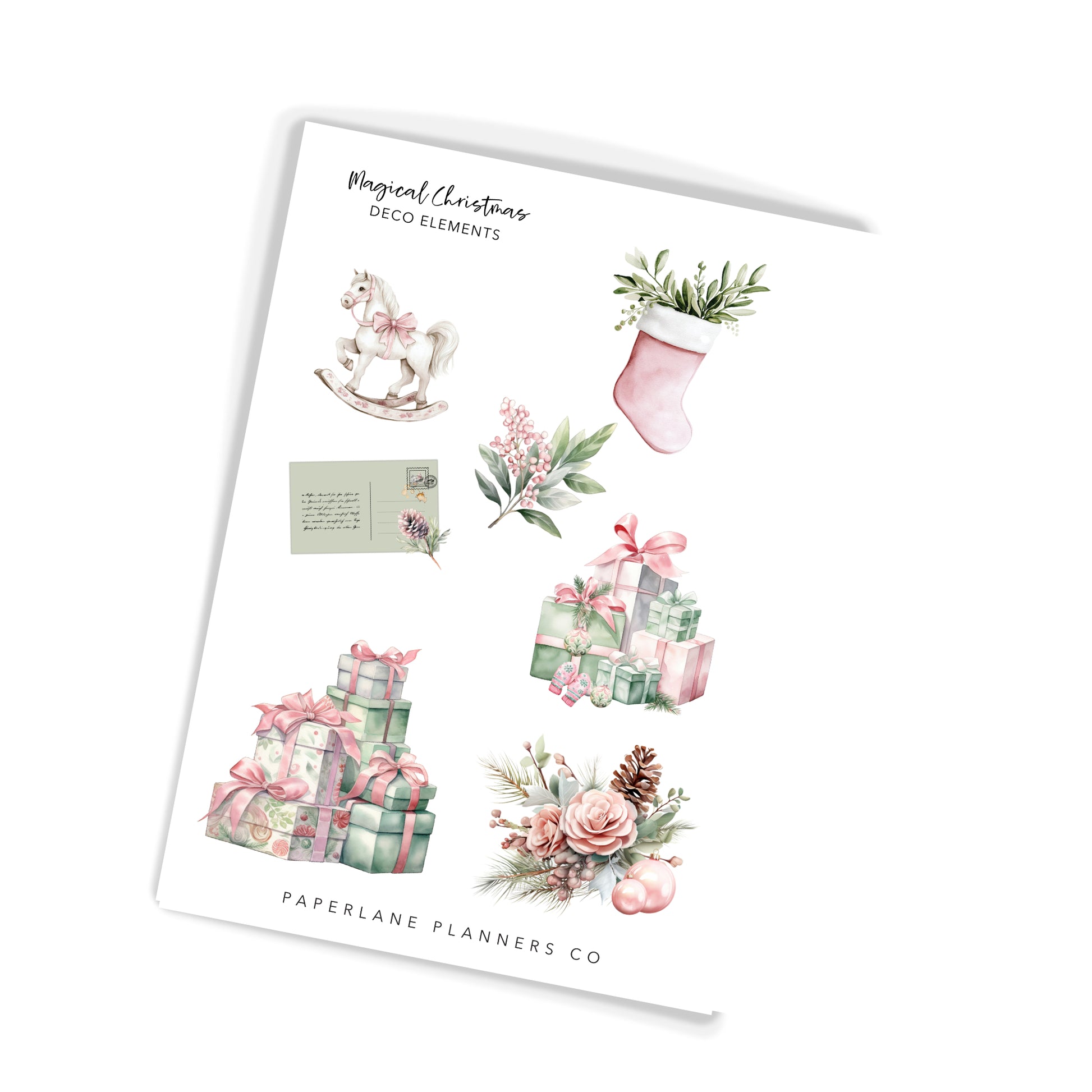 Set of 4 transparent washi sticker sheets- Paperlane Planners `Co