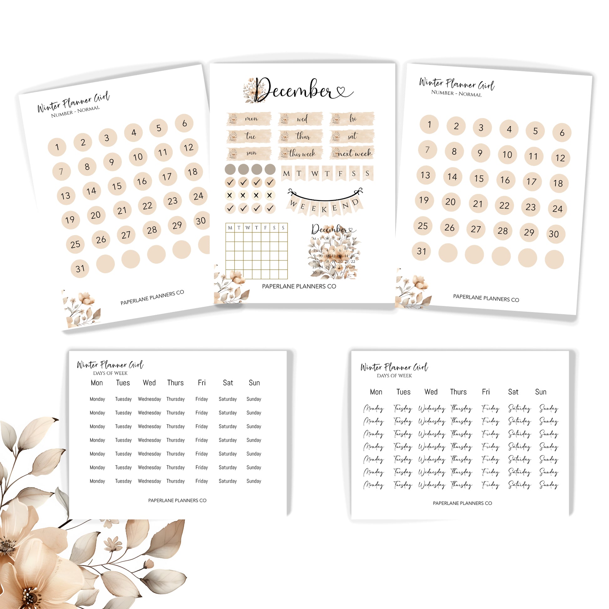 Winter Planner Girl | Decorative Journal Kit